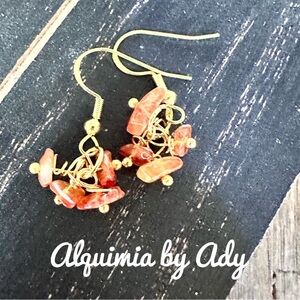 Alquimia Gold and Orange Earrings